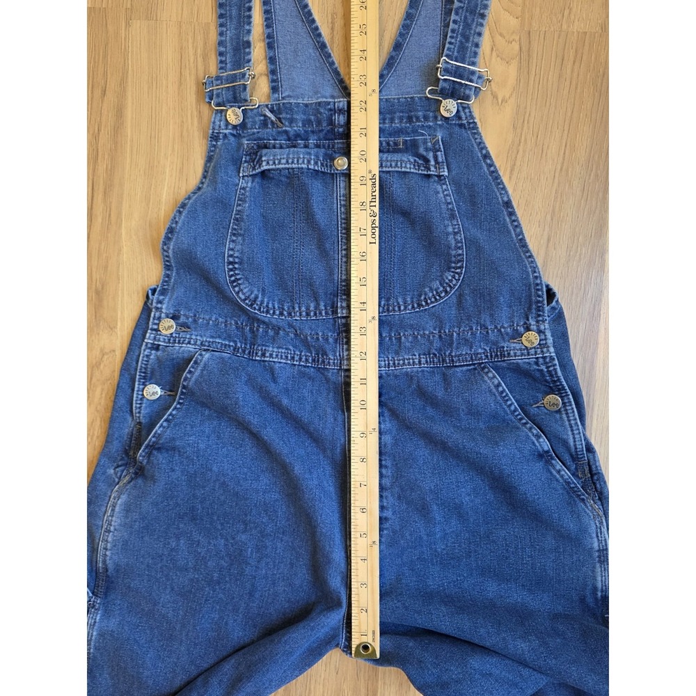 Riveted by Lee Denim Carpenter Bib Overalls Dungarees Size Lp Dungarees Y2K - Picture 5 of 8